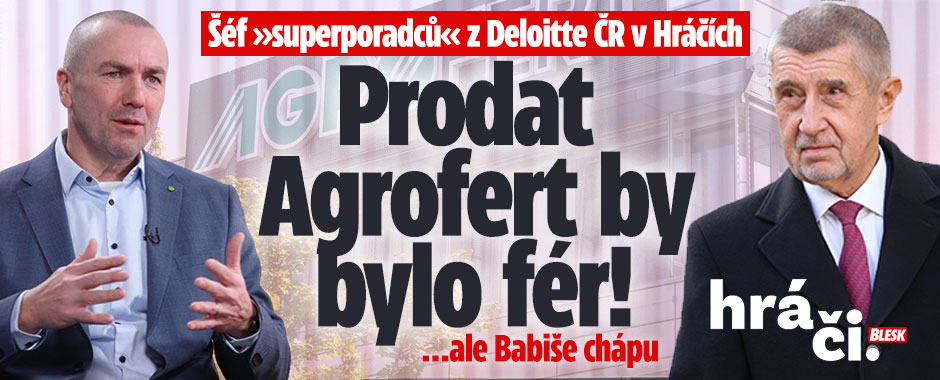 Banner ke žhavému tématu: Šéf poradců z Deloitte ČR: Prodat ...