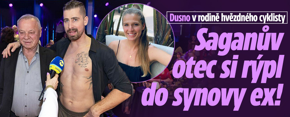 Dusno u Saganových: Otec cyklisty se opřel do jeho ex!