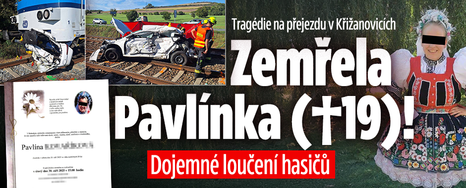 Banner ke žhavému tématu: Pavlínka (†19) vjela přímo pod vlak! Z ...