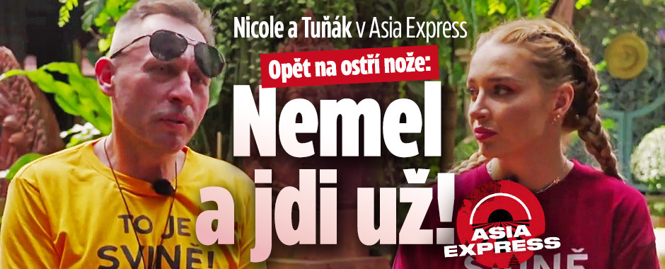 Banner ke žhavému tématu: Nicole a Tuňák v Asia Express na ostří ...
