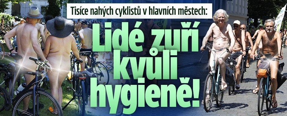 Banner ke žhavému tématu: Nahatí cyklisté v ulicích: Lidé zuří ...