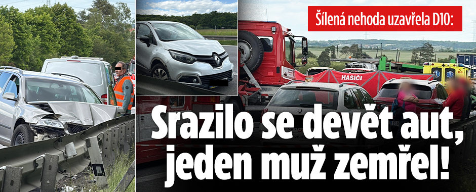 Nehoda uzavřela D10 u Prahy: Jeden mrtvý a jeden zraněný! 