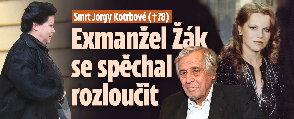 Banner ke žhavému tématu: Smrt Jorgy Kotrbové (†78): Exmanžel Žák ...