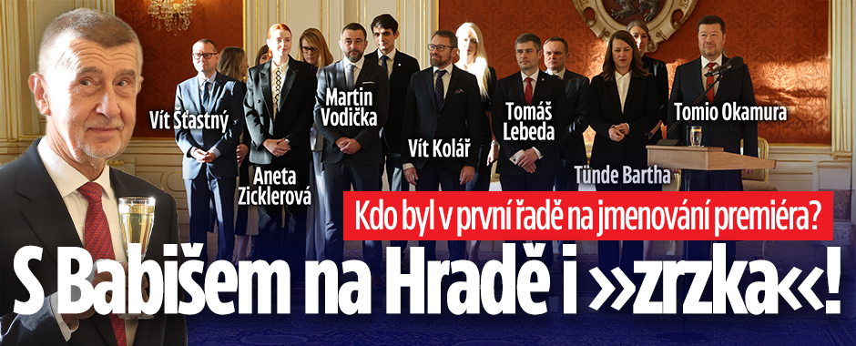 Banner ke žhavému tématu: Kdo byl na jmenování premiéra? S ...