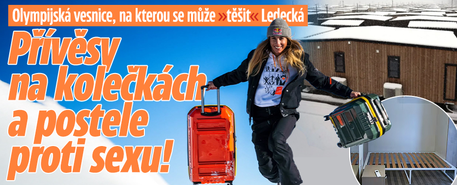 Banner ke žhavému tématu: Olympijská vesnice: Přívěsy na ...
