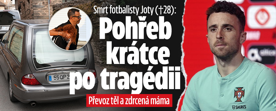 Hrůzná smrt fotbalisty Joty (†28): Pohřeb krátce po tragédii
