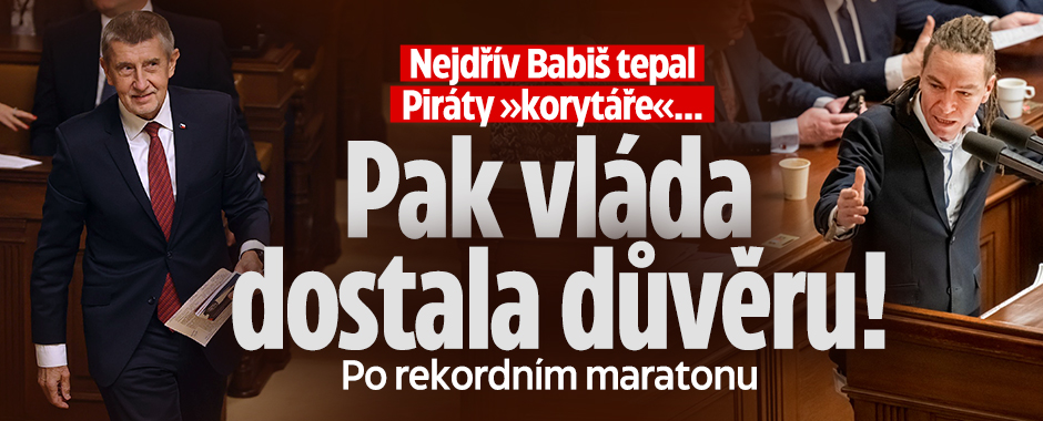 Banner ke žhavému tématu: Nejdřív Babiš tepal Piráty a pak vláda ...
