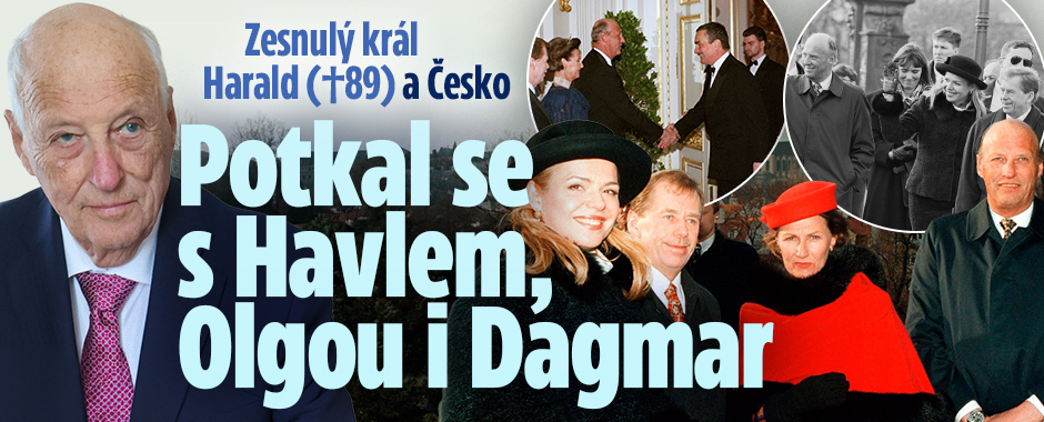Banner ke žhavému tématu: Král Harald (†89) a Česko: Potkal se s ...