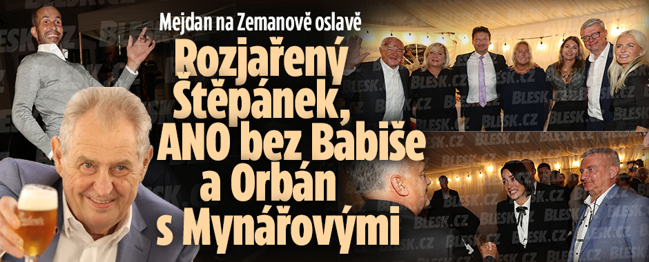 Mejdan na Zemanově 80: Rozjařený Štěpánek s Klausovou