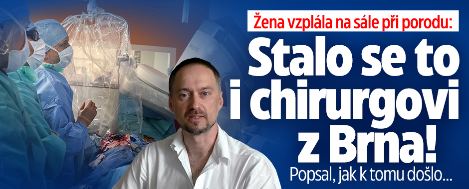 Banner ke žhavému tématu: Při porodu žena hořela na sále! Stalo ...