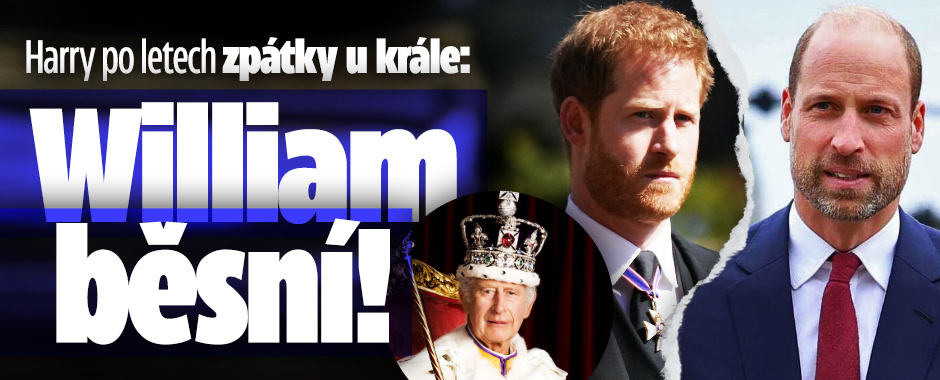 Banner ke žhavému tématu: Harry po letech zpátky u krále: William ...