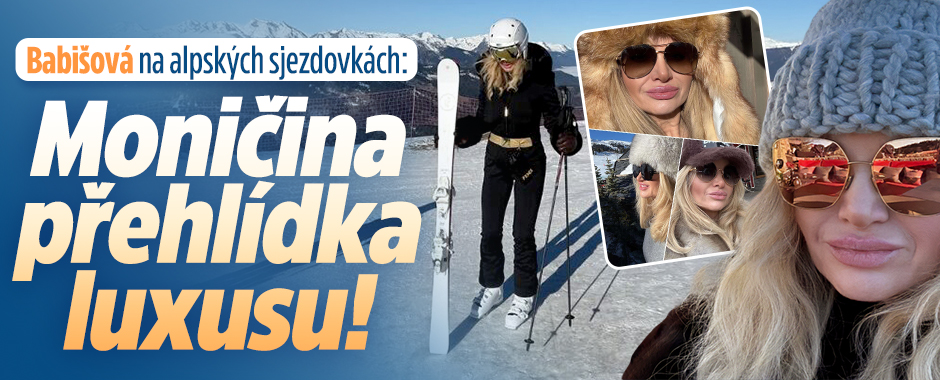 Banner ke žhavému tématu: Luxus Babišové na alpských sjezdovkách: ...