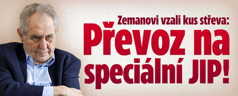 Banner ke žhavému tématu: Zeman po operaci tlustého střeva: ...