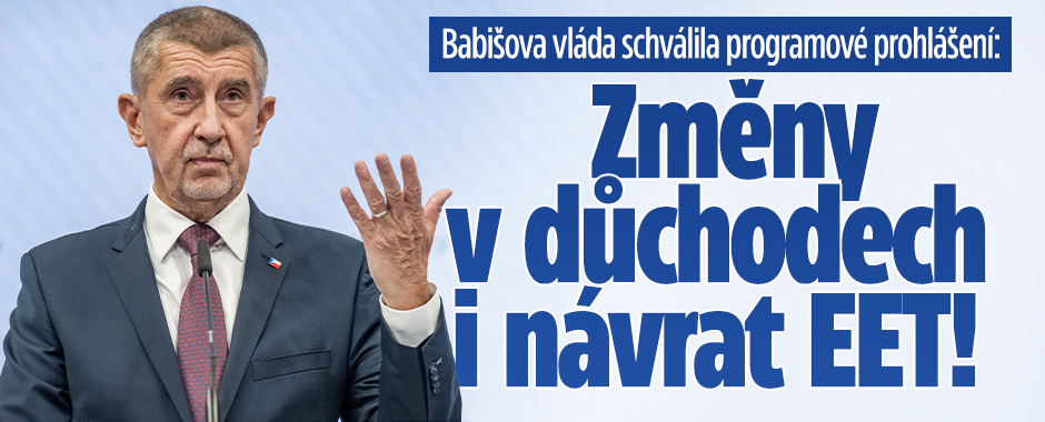 Banner ke žhavému tématu: Babišova vláda schválila programové ...
