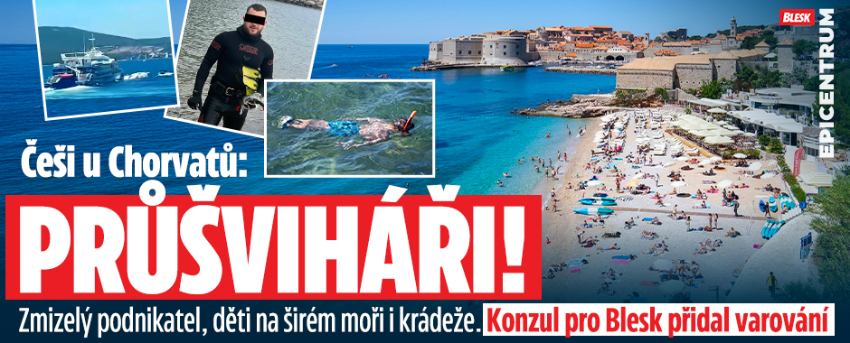 Banner ke žhavému tématu: Češi u Chorvatů? Průšviháři!