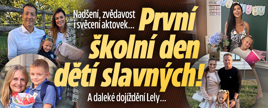 Banner ke žhavému tématu: První školní den dětí našich celebrit: ...