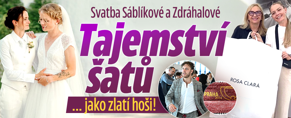 Banner ke žhavému tématu: Svatba Sáblíkové a Zdráhalové: Šaty ...