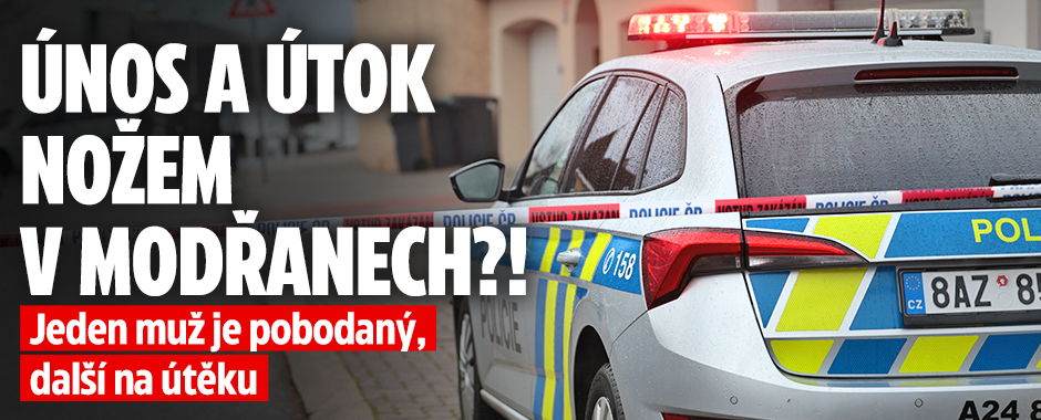 Banner ke žhavému tématu: Únos a útok nožem v Modřanech?! Jeden ...