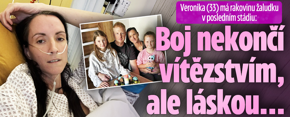 Banner ke žhavému tématu: Veronika má rakovinu žaludku: Boj končí ...