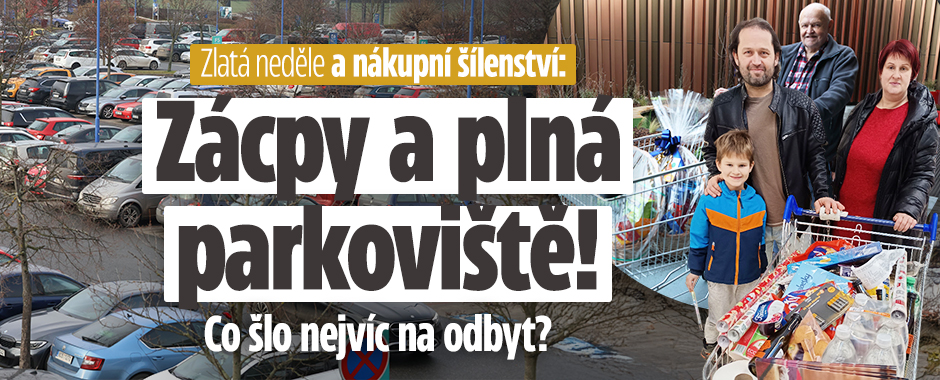 Banner ke žhavému tématu: Zlatá neděle a nákupní šílenství: Zácpy ...