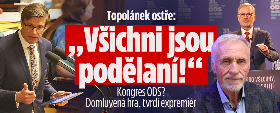Banner ke žhavému tématu: Topolánek před kongresem ODS: Všichni ...