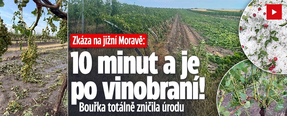 Banner ke žhavému tématu: Zkáza na jižní Moravě: Bouře zničila ...