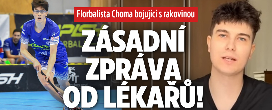 Florbalista Choma bojuje s rakovinou: Dobrá zpráva od lékařů