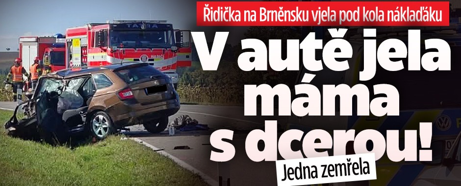 Banner ke žhavému tématu: Řidička vjela pod kola náklaďáku: V ...