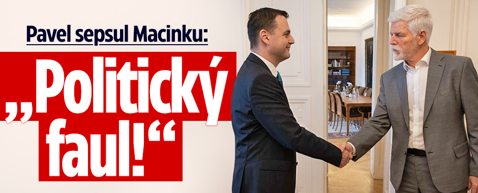 Banner ke žhavému tématu: „Politický faul!“ Pavel sepsul Macinku