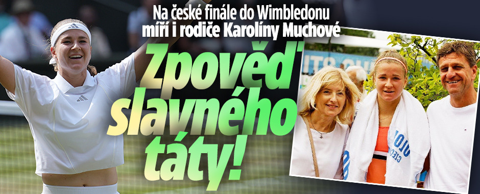 Banner ke žhavému tématu: Na české finále míří i rodiče Muchové: ...