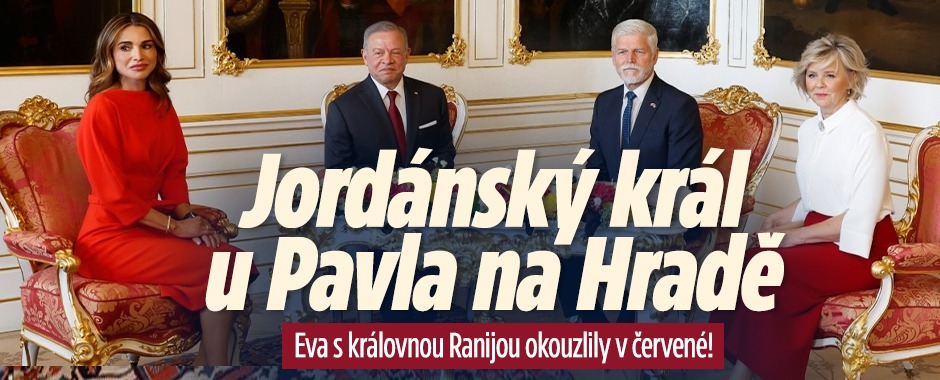 Banner ke žhavému tématu: Jordánský král u Pavla na Hradě: Eva s ...