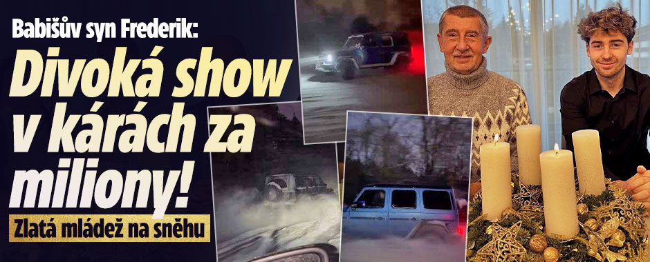 Banner ke žhavému tématu: Babišův syn Frederik: Driftování v ...