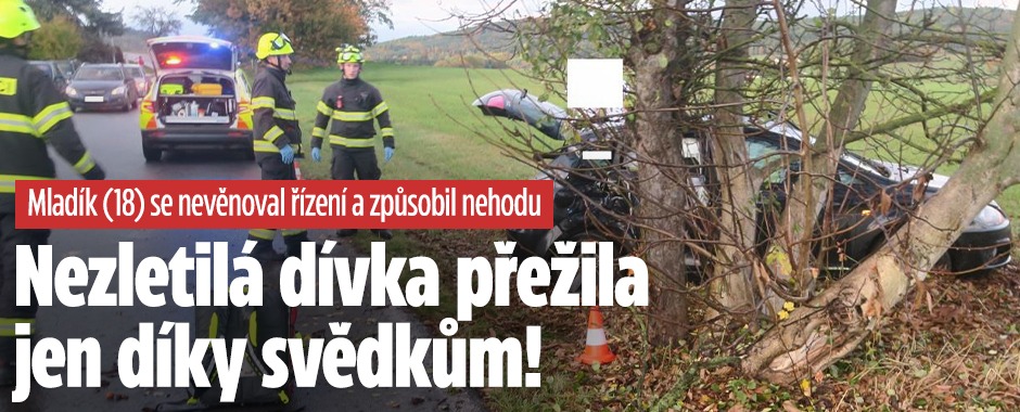 Banner ke žhavému tématu: Dívka nehodu přežila jen díky svědkům!