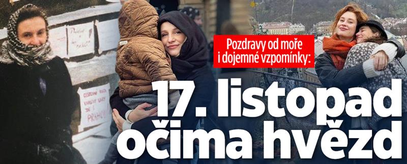 Banner ke žhavému tématu: 17. listopad očima hvězd: Pozdravy od ...