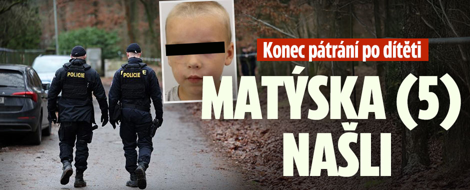 Banner ke žhavému tématu: Konec pátrání po dítěti: Matýska (5) ...