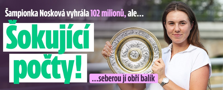 Banner ke žhavému tématu: Šampionka Nosková vyhrála 102 milionů, ...