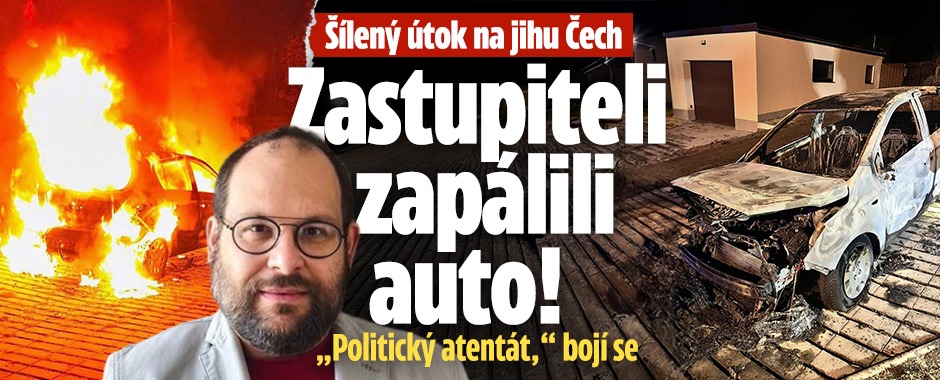 Banner ke žhavému tématu: Zastupiteli zapálili auto! „Politický ...