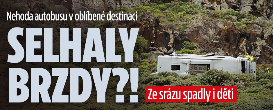 Banner ke žhavému tématu: Autobus s turisty se zřítil do rokle: ...