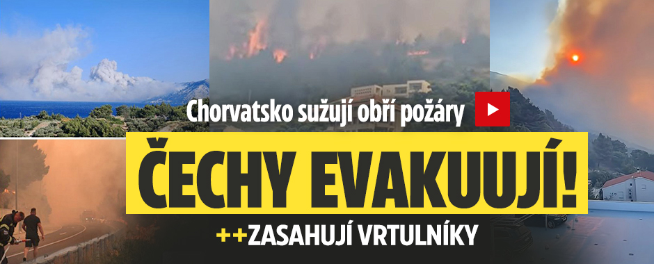 Obří požáry v Chorvatsku! Čechy evakuují