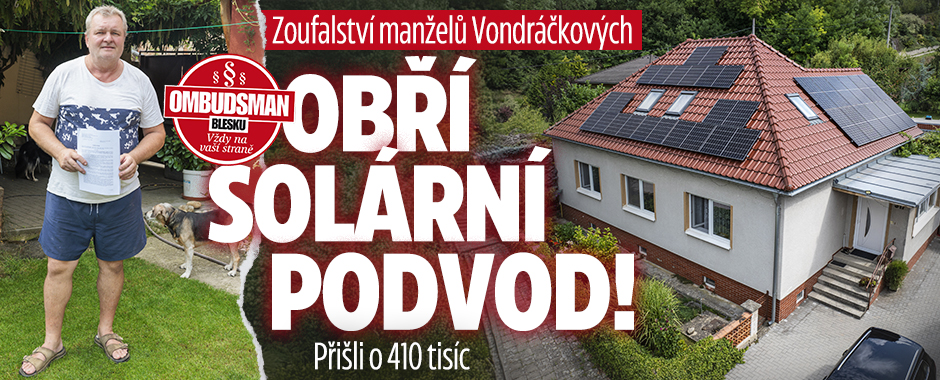 Banner ke žhavému tématu: Manželé naletěli na solární podvod: ...