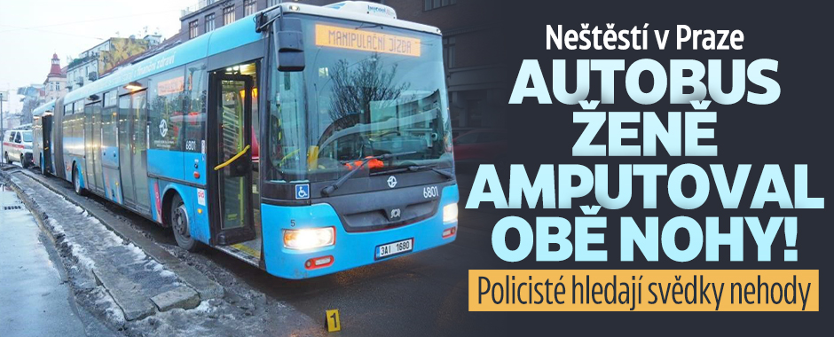 Banner ke žhavému tématu: Autobus ženě v Praze amputoval nohy! ...