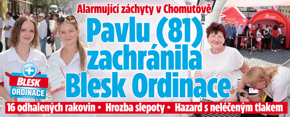 Banner ke žhavému tématu: Záchyty v Chomutově: Pavlu zachránila ...