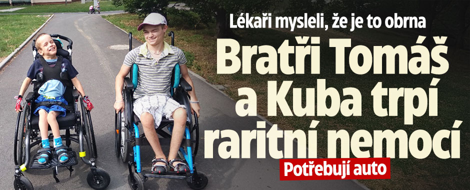 Banner ke žhavému tématu: Bratři bojují s raritní nemocí: Tomáš a ...