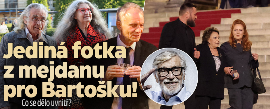 Jediná fotka z mejdanu pro Bartošku! Co se dělo uvnitř?