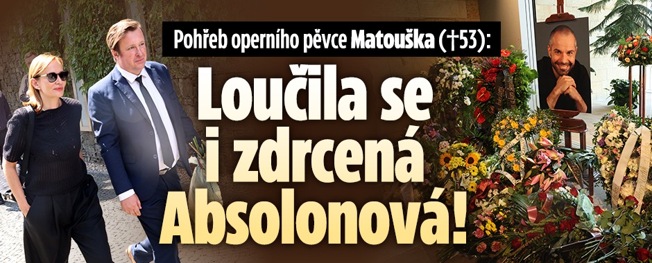 Banner ke žhavému tématu: Pohřeb pěvce Matouška (†53): Loučila se ...