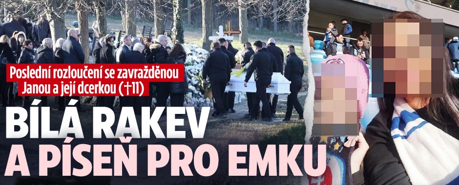Banner ke žhavému tématu: Pohřeb zavražděné Janou a její dcery ...