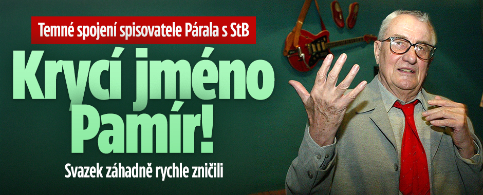 Banner ke žhavému tématu: Temné spojení spisovatele Párala s StB: ...