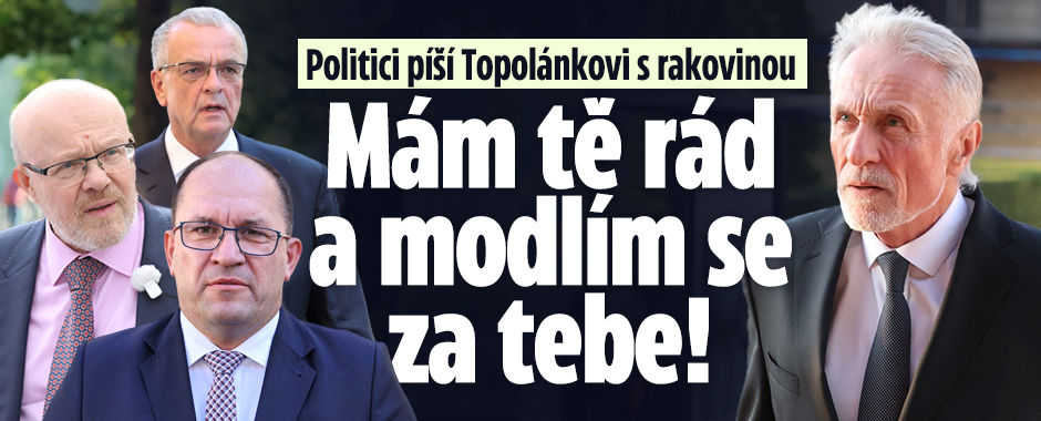 Banner ke žhavému tématu: Politici píší Topolánkovi bojujícímu s ...