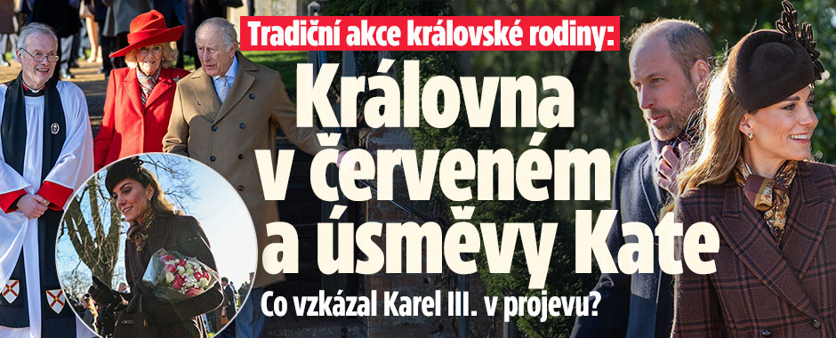 Banner ke žhavému tématu: Úsměvy Kate a královna v červeném: A co ...