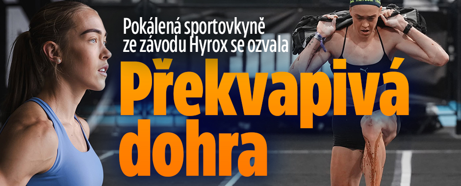 Banner ke žhavému tématu: Pokálená sportovkyně ze závodu Hyrox se ...